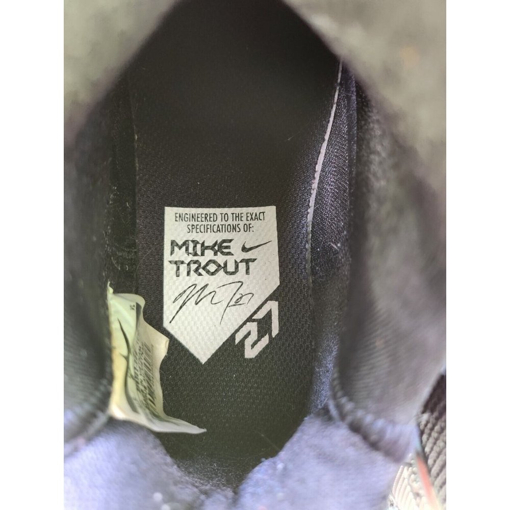 Nike Mike Trout Black & White Max Air Baseball Cleats… Gem